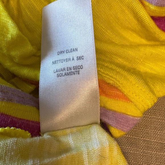 Splendid Yellow and Purple Striped Short Sleeve Top - Picture 7 of 7